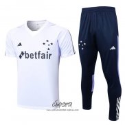 Chandal del Cruzeiro 2023-2024 Manga Corta Blanco