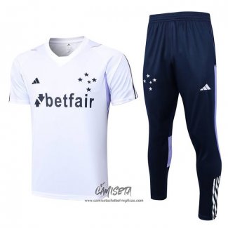 Chandal del Cruzeiro 2023-2024 Manga Corta Blanco