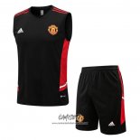 Chandal del Manchester United 2022-2023 Sin Mangas Negro