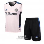 Chandal del Manchester United 2023-2024 Sin Mangas Rosa