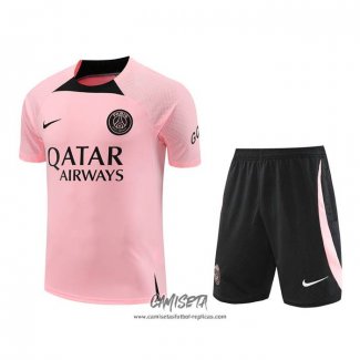 Chandal del Paris Saint-Germain 2022-2023 Manga Corta Rosa - Pantalon Corto