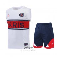 Chandal del Paris Saint-Germain 2022-2023 Sin Mangas Blanco y Rojo