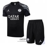Chandal del Paris Saint-Germain 2025-2026 Manga Corta Negro - Pantalon Corto