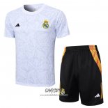 Chandal del Real Madrid 2024-2025 Manga Corta Blanco - Pantalon Corto