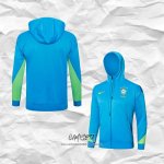 Chaqueta con Capucha del Brasil 2024-2025 Azul