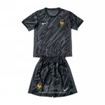 Camiseta Francia Portero 2024 Nino Negro