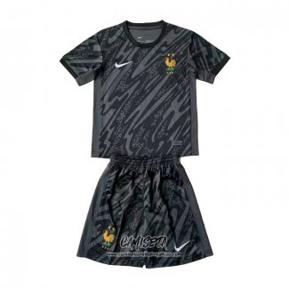 Camiseta Francia Portero 2024 Nino Negro