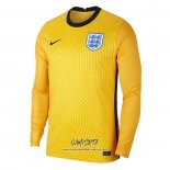 Camiseta Inglaterra Portero 2020-2021 Manga Larga Amarillo