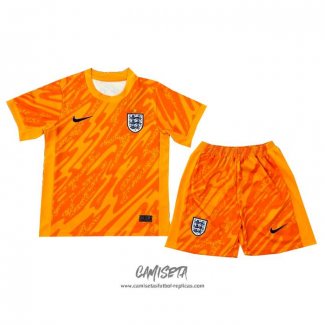 Camiseta Inglaterra Portero 2024 Nino Naranja