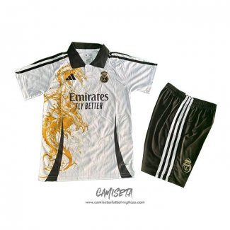Camiseta Real Madrid Dragon 2025-2026 Nino Blanco