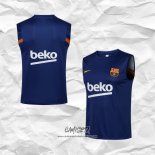 Camiseta de Entrenamiento Barcelona 2021-2022 Sin Mangas Azul