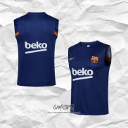 Camiseta de Entrenamiento Barcelona 2021-2022 Sin Mangas Azul