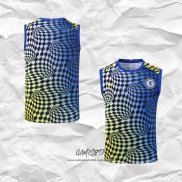 Camiseta de Entrenamiento Chelsea 2022-2023 Sin Mangas Azul