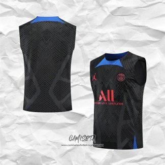 Camiseta de Entrenamiento Paris Saint-Germain Jordan 2022-2023 Sin Mangas Negro