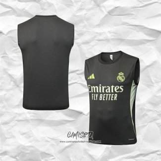 Camiseta de Entrenamiento Real Madrid 2025-2026 Sin Mangas Gris Verde