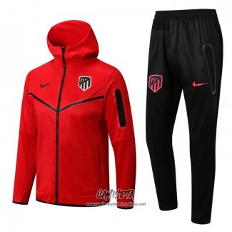 Chandal con Capucha del Atletico Madrid 2022-2023 Rojo