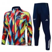 Chandal de Chaqueta del Arsenal 2025-2026 Rojo Azul Amarillo