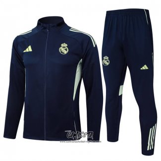 Chandal de Chaqueta del Real Madrid 2025-2026 Nino Azul Oscuro