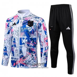 Chandal de Sudadera del Japon 2025-2026 Nino Azul Blanco