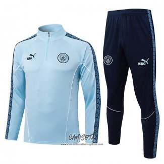 Chandal de Sudadera del Manchester City 2025-2026 Nino Azul
