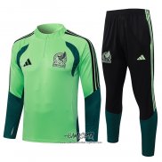 Chandal de Sudadera del Mexico 2026-2027 Nino Verde
