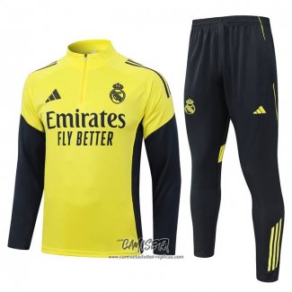Chandal de Sudadera del Real Madrid 2025-2026 Nino Amarillo