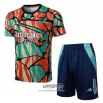 Chandal del Arsenal 2024-2025 Manga Corta Rojo Verde - Pantalon Corto