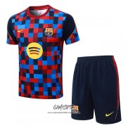 Chandal del Barcelona 2026-2027 Manga Corta Azul Rojo - Pantalon Corto