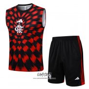 Chandal del Flamengo 2025-2026 Sin Mangas Rojo Negro