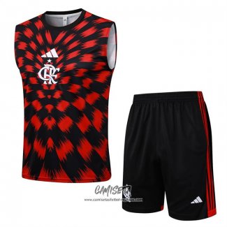 Chandal del Flamengo 2025-2026 Sin Mangas Rojo Negro