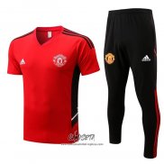 Chandal del Manchester United 2022-2023 Manga Corta Rojo