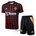 Chandal del Manchester United 2024-2025 Manga Corta Rojo - Pantalon Corto