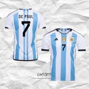 Primera Camiseta Argentina Jugador De Paul 2022