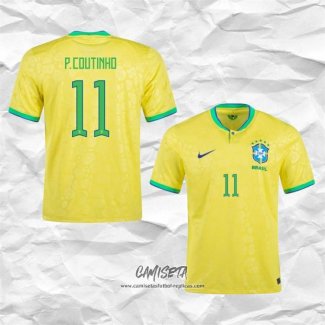 Primera Camiseta Brasil Jugador P.Coutinho 2022