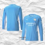 Primera Camiseta Manchester City 2021-2022 Manga Larga