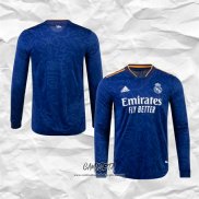 Segunda Camiseta Real Madrid Authentic 2021-2022 Manga Larga