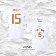 Segunda Camiseta Serbia Jugador Grujic 2022