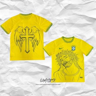 Camiseta Brasil Jesus 2025 Amarillo Tailandia