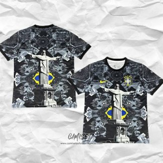 Camiseta Brasil Jesus 2025-2026 Negro Tailandia