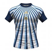 Camiseta Pre Partido del Argentina 2026 Azul Blanco