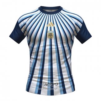 Camiseta Pre Partido del Argentina 2026 Azul Blanco