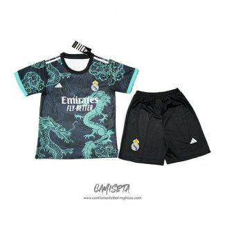 Camiseta Real Madrid Dragon 2025-2026 Nino Negro
