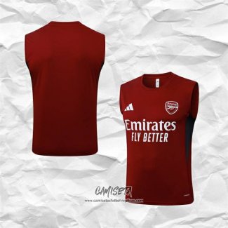 Camiseta de Entrenamiento Arsenal 2025-2026 Sin Mangas Rojo