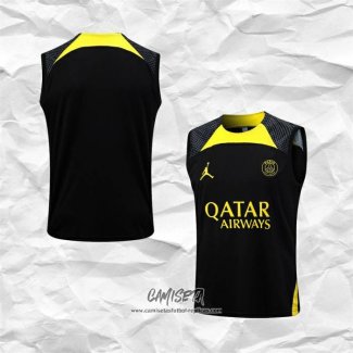 Camiseta de Entrenamiento Paris Saint-Germain Jordan 2023-2024 Sin Mangas Negro