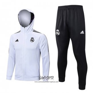 Chandal con Capucha del Real Madrid 2022-2023 Blanco