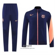 Chandal de Chaqueta del Barcelona 2025-2026 Nino Azul