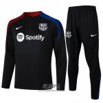 Chandal de Sudadera del Barcelona 2024-2025 Nino Negro