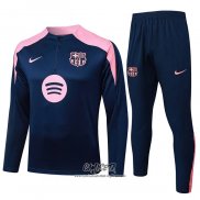 Chandal de Sudadera del Barcelona 2025-2026 Nino Azul Rosa