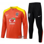 Chandal de Sudadera del Brasil 2025-2026 Nino Naranja