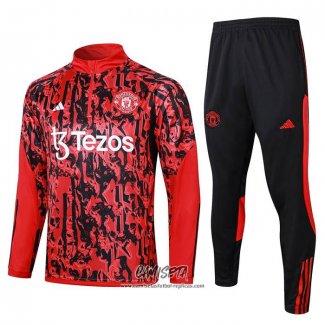 Chandal de Sudadera del Manchester United 2023-2024 Rojo